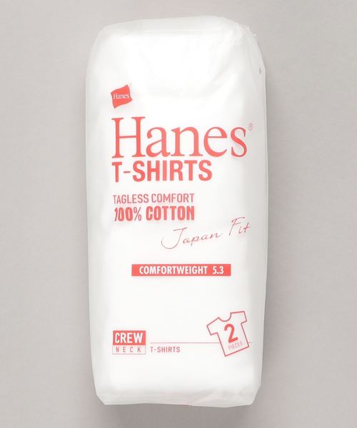 HANES（ヘインズ）の「[HANES/ヘインズ] 2P ジャパンフィットクルーネックパックTシャツ（Tシャツ/カットソー・レディース・ホワイト・S/M/L）」の2枚目の写真