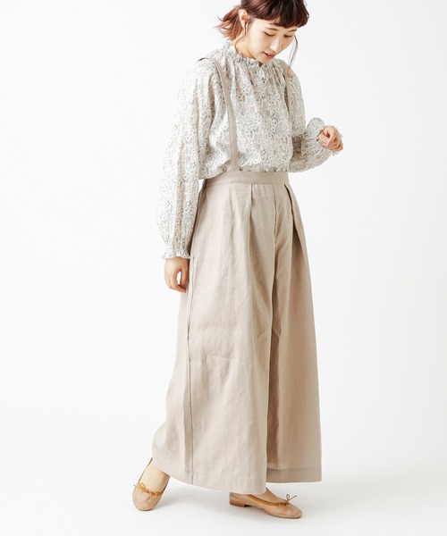 PUAL CE CIN（ピュアルセシン）の「ワイドサスペンダーパンツ（その他パンツ・レディース・ブラック/ベージュ・FREE）」の11枚目の写真