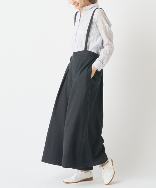PUAL CE CIN（ピュアルセシン）の「ワイドサスペンダーパンツ（その他パンツ・レディース・ブラック/ベージュ・FREE）」の15枚目の写真