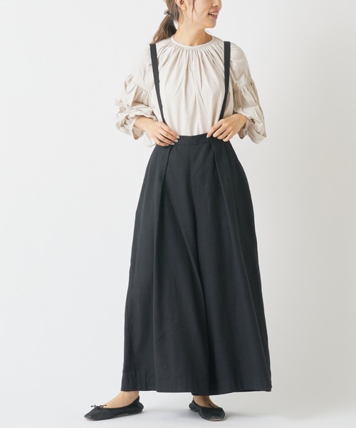 PUAL CE CIN（ピュアルセシン）の「ワイドサスペンダーパンツ（その他パンツ・レディース・ブラック/ベージュ・FREE）」の16枚目の写真