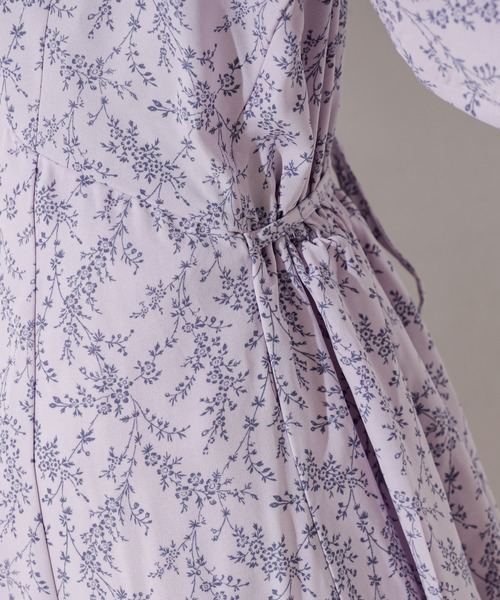 natural couture（ナチュラルクチュール）の「野花柄フレアワンピース（ワンピース・レディース・アイボリー/ブラック/ラベンダー・FREE）」の22枚目の写真