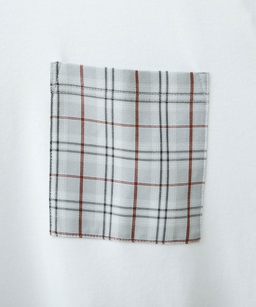 anown（アノン）の「袖ライン チェックポケット オーバーサイズ 半袖サイドスリットカットソー【ファッションインフルエンサー がらし×anown 限定コラボ】（Tシャツ/カットソー・メンズ・ホワイト/ネイビー・M/L）」の10枚目の写真