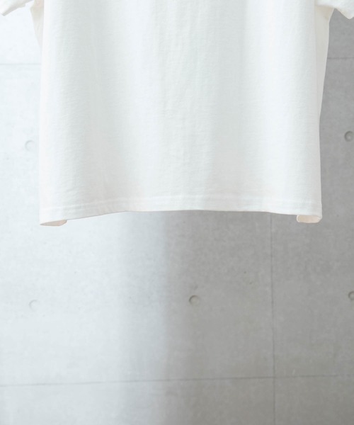 anown（アノン）の「袖ライン チェックポケット オーバーサイズ 半袖サイドスリットカットソー【ファッションインフルエンサー がらし×anown 限定コラボ】（Tシャツ/カットソー・メンズ・ホワイト/ネイビー・M/L）」の14枚目の写真