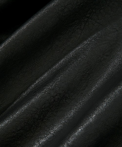 Fano Studios（ファノ ストゥディオズ）の「【Fano Studios】Oversized PU leather riders jacket FQ20W041（ライダースジャケット・レディース・ブラック・S/M/L）」の15枚目の写真