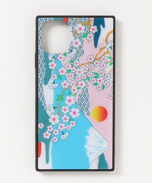 カヤ Iphone11 ガラス製スマホケース 和モダン柄スマホくるみ