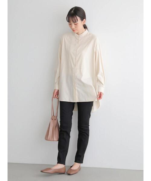 AMERICAN HOLIC（アメリカンホリック）の「バンドカラーシャツチュニック　＊〇（シャツ/ブラウス・レディース・グレイッシュベージュ/ストライプ/アイボリー/チェック・FREE）」の13枚目の写真