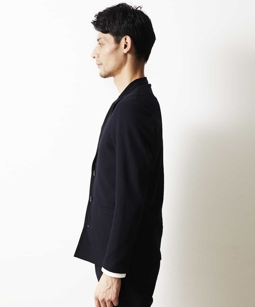 MICHEL KLEIN HOMME   （ミッシェルクランオム）の「カーディガンジャケット（ミラノラッセル）（テーラードジャケット・メンズ・ネイビー/ベージュ・48/46/51）」の4枚目の写真