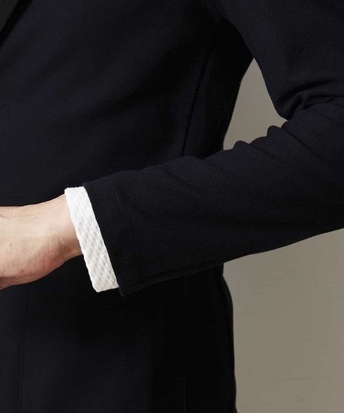 MICHEL KLEIN HOMME   （ミッシェルクランオム）の「カーディガンジャケット（ミラノラッセル）（テーラードジャケット・メンズ・ネイビー/ベージュ・48/46/51）」の8枚目の写真