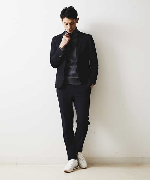 MICHEL KLEIN HOMME   （ミッシェルクランオム）の「カーディガンジャケット（ミラノラッセル）（テーラードジャケット・メンズ・ネイビー/ベージュ・48/46/51）」の12枚目の写真