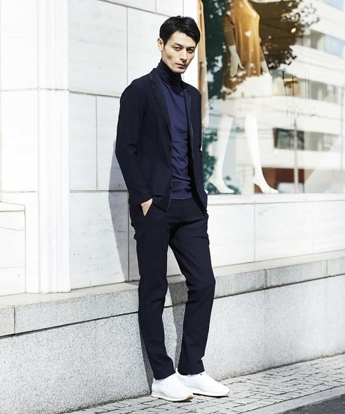 MICHEL KLEIN HOMME   （ミッシェルクランオム）の「カーディガンジャケット（ミラノラッセル）（テーラードジャケット・メンズ・ネイビー/ベージュ・48/46/51）」の14枚目の写真