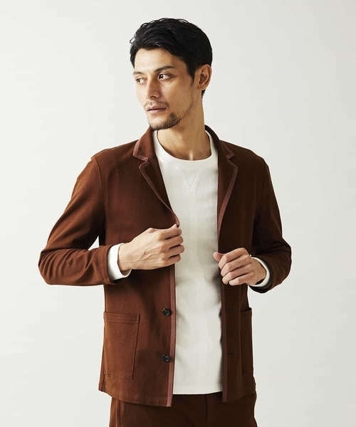 MICHEL KLEIN HOMME   （ミッシェルクランオム）の「カーディガンジャケット（ミラノラッセル）（テーラードジャケット・メンズ・ネイビー/ベージュ・48/46/51）」の17枚目の写真