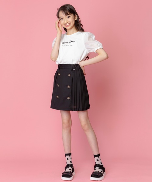 JENNI love(ジェニィラブ)の「ベルト付きトレンチ風スカート(スカート・キッズ・ブラック/ベージュ・130cm/140cm/150cm/160cm)」の3枚目の写真