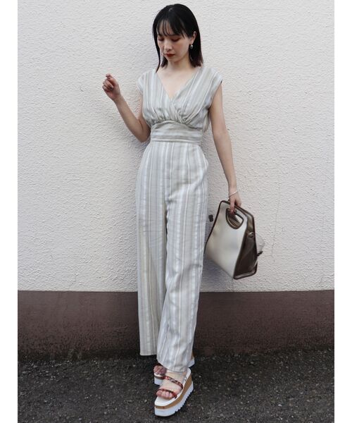 MURUA（ムルーア）の「フレンチスリーブコンビネゾン（つなぎ/オールインワン・レディース・モカ/その他1・1/2）」の6枚目の写真