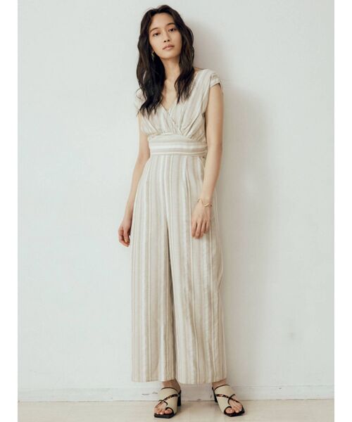 MURUA（ムルーア）の「フレンチスリーブコンビネゾン（つなぎ/オールインワン・レディース・モカ/その他1・1/2）」の3枚目の写真