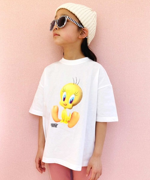 セール】LOONEY TUNES トゥイーティービッグシルエットプリント5分袖T