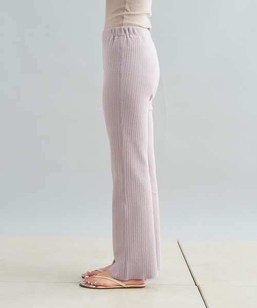 DouDou（ドゥドゥ）の「ランダムリブパンツ（その他パンツ・レディース・チャコールグレー/オフホワイト/ピンク・FREE）」の11枚目の写真