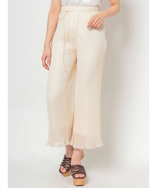 MERCURYDUO（マーキュリーデュオ）の「シアーワッシャープリーツパンツ（その他パンツ・レディース・アイボリー/ベージュ・FREE）」の2枚目の写真