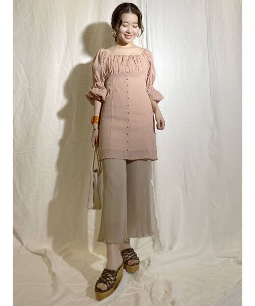 MERCURYDUO（マーキュリーデュオ）の「シアーワッシャープリーツパンツ（その他パンツ・レディース・アイボリー/ベージュ・FREE）」の22枚目の写真