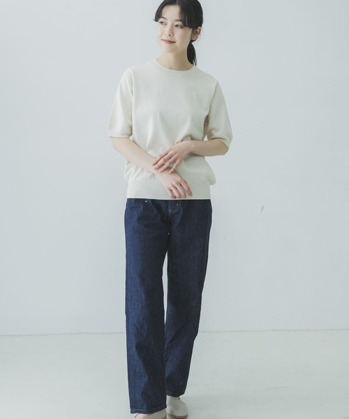 かぐれ（カグレ）の「コットンシルク半袖ニット（ニット