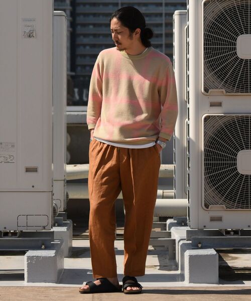 SHIPS(シップス)の「【WEB限定】SHIPS: リラックスフィット リネン アンクル イージー パンツ(スラックス・メンズ・ダークグレー/ナチュラル/グリーン/カーキ/ライトブルー/コバルトブルー・SMALL/MEDIUM/LARGE/X-LARGE)」の12枚目の写真