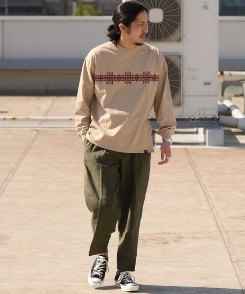 SHIPS(シップス)の「【WEB限定】SHIPS: リラックスフィット リネン アンクル イージー パンツ(スラックス・メンズ・ダークグレー/ナチュラル/グリーン/カーキ/ライトブルー/コバルトブルー・SMALL/MEDIUM/LARGE/X-LARGE)」の7枚目の写真