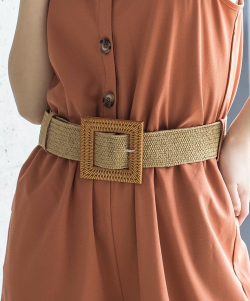 Julia Boutique（ジュリアブティック）の「ラタンバックルベルト/21141（ベルト・レディース・ブラック/ベージュ/アイボリー/その他/ライトベージュ・ONE）」の3枚目の写真