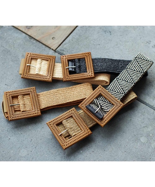 Julia Boutique（ジュリアブティック）の「ラタンバックルベルト/21141（ベルト・レディース・ブラック/ベージュ/アイボリー/その他/ライトベージュ・ONE）」の7枚目の写真