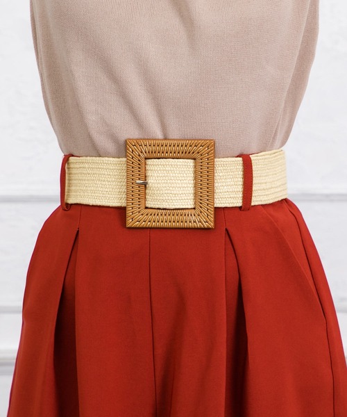 Julia Boutique（ジュリアブティック）の「ラタンバックルベルト/21141（ベルト・レディース・ブラック/ベージュ/アイボリー/その他/ライトベージュ・ONE）」の14枚目の写真