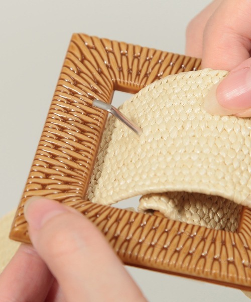 Julia Boutique（ジュリアブティック）の「ラタンバックルベルト/21141（ベルト・レディース・ブラック/ベージュ/アイボリー/その他/ライトベージュ・ONE）」の10枚目の写真