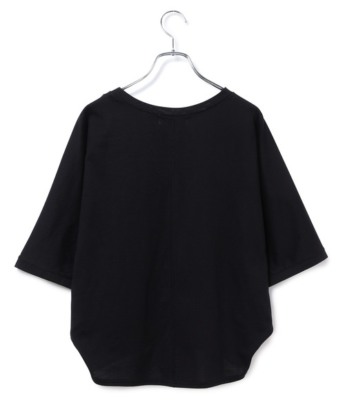 ADAM ET ROPE'(アダムエロペ)の「変形コクーンTシャツ(Tシャツ/カットソー・レディース・ブラック/キナリ・FREE)」の6枚目の写真