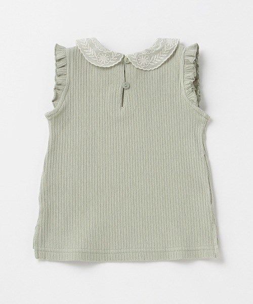 petit main(プティマイン)の「衿レースリブTシャツ(Tシャツ/カットソー・キッズ・チャコール/キナリ/カーキ・100cm/130cm/90cm/110cm/120cm/80cm)」の13枚目の写真