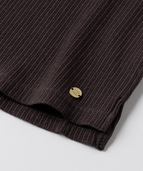 petit main(プティマイン)の「衿レースリブTシャツ(Tシャツ/カットソー・キッズ・チャコール/キナリ/カーキ・100cm/130cm/90cm/110cm/120cm/80cm)」の9枚目の写真