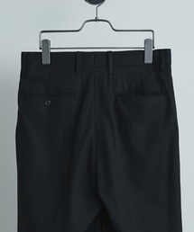 定価3万URUコットンギャバジン1タックパンツ ベージュサイズ2 コットンギャバジン タックワイドパンツ（その他パンツ