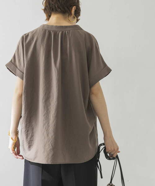 URBAN RESEARCH(アーバンリサーチ)の「エアリーブロード半袖シャツ(シャツ/ブラウス・レディース・チャコールグレー/オフホワイト/ブルー系その他/モカ・FREE)」の21枚目の写真