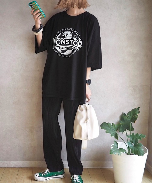 HWG_5（エイチダブルゴー）の「リラックスイージーリブパンツ（その他パンツ・レディース・アイボリー/ブラック/ブルー・FREE）」の2枚目の写真