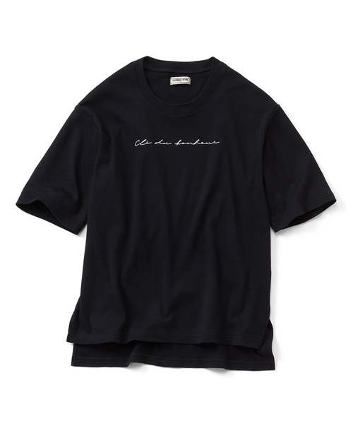 IEDIT（イディット）の「ＩＥＤＩＴ　カリフォルニアコットンの接触冷感ミニロゴＴシャツ（Tシャツ/カットソー・レディース・ブラック/オフホワイト/アイボリー・LARGE/X-LARGE/MEDIUM/XXX-LARGE/SMALL/XX-LARGE）」の3枚目の写真