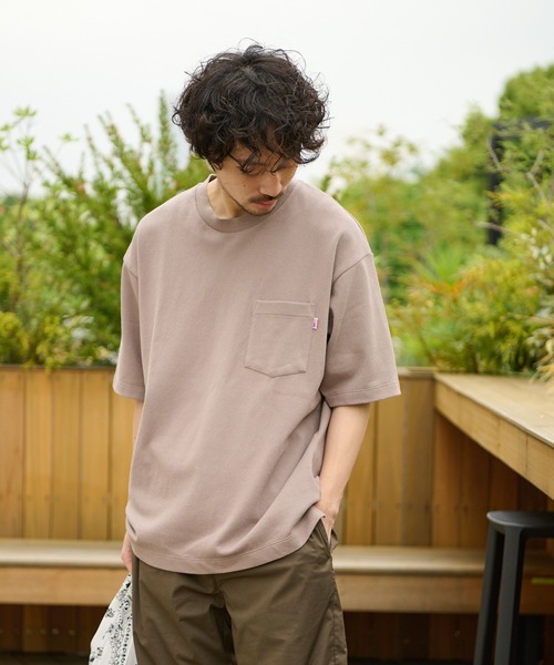 CIAOPANIC TYPY（チャオパニックティピー）の「USAヘビーカノコクルーネックTEE（Tシャツ/カットソー・メンズ・グリーン/チャコールグレー/ホワイト/サンドベージュ・LARGE/SMALL/MEDIUM）」の3枚目の写真