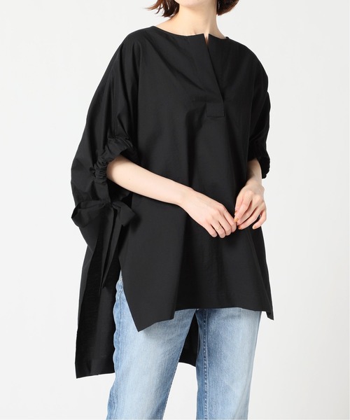 IENA（イエナ）の「maison MANTECO ギャザースリーブブラウス◆（シャツ/ブラウス・レディース・ホワイト/ブラック・FREE）」の7枚目の写真