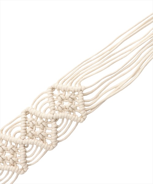 WILLSELECTION(ウィルセレクション)の「マクラメ編みリングベルト(ベルト・レディース・オフホワイト/キャメル・FREE)」の4枚目の写真