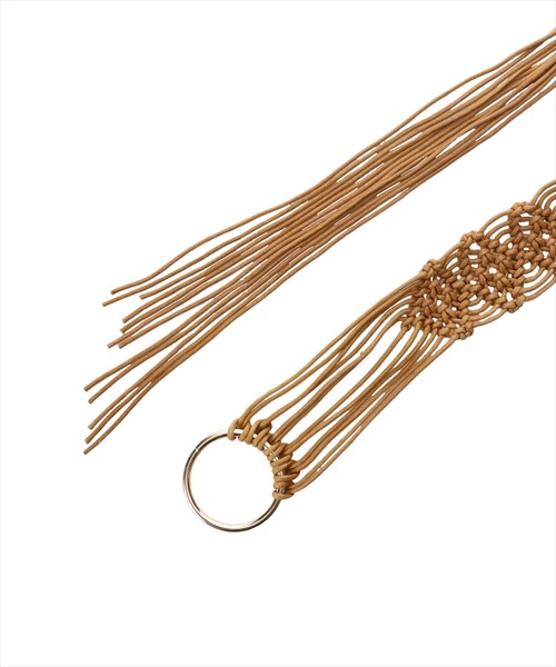 WILLSELECTION(ウィルセレクション)の「マクラメ編みリングベルト(ベルト・レディース・オフホワイト/キャメル・FREE)」の8枚目の写真