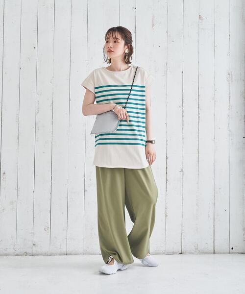 coen(コーエン)の「接触冷感機能付きドビータックパンツ(その他パンツ・レディース・オリーブ/ブラック/テラコッタ・SMALL/LARGE/MEDIUM)」の8枚目の写真