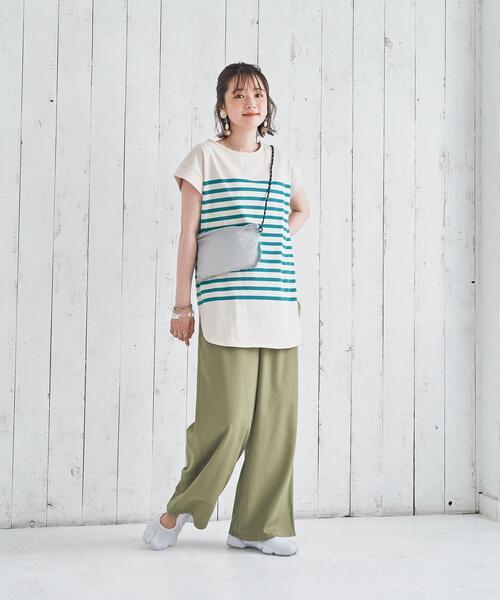 coen(コーエン)の「接触冷感機能付きドビータックパンツ(その他パンツ・レディース・オリーブ/ブラック/テラコッタ・SMALL/LARGE/MEDIUM)」の9枚目の写真