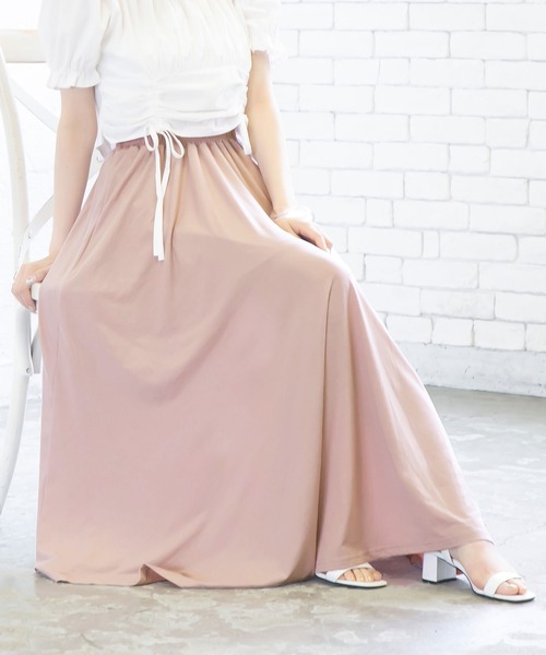 Newlyme(ニューリーミー)の「フレアスカート(スカート・レディース・ブラック/ピンク/ブルー/モカ/ベージュ/オレンジ/グリーン・MEDIUM/X-LARGE/SMALL/LARGE)」の6枚目の写真