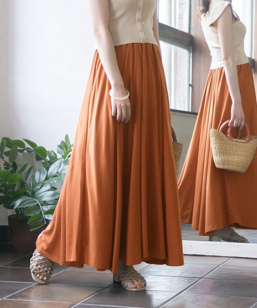 Newlyme(ニューリーミー)の「フレアスカート(スカート・レディース・ブラック/ピンク/ブルー/モカ/ベージュ/オレンジ/グリーン・MEDIUM/X-LARGE/SMALL/LARGE)」の7枚目の写真