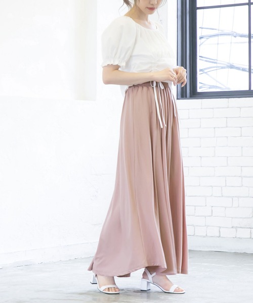 Newlyme(ニューリーミー)の「フレアスカート(スカート・レディース・ブラック/ピンク/ブルー/モカ/ベージュ/オレンジ/グリーン・MEDIUM/X-LARGE/SMALL/LARGE)」の12枚目の写真