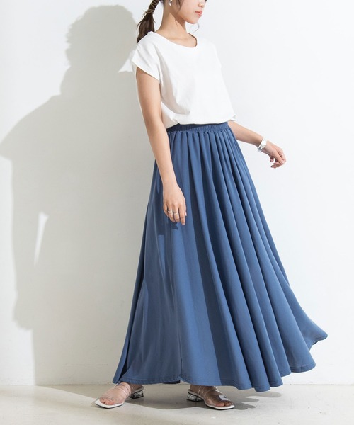 Newlyme(ニューリーミー)の「フレアスカート(スカート・レディース・ブラック/ピンク/ブルー/モカ/ベージュ/オレンジ/グリーン・MEDIUM/X-LARGE/SMALL/LARGE)」の15枚目の写真