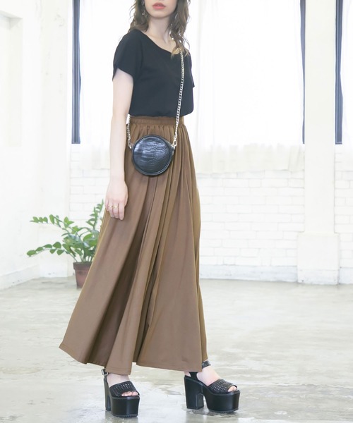 Newlyme(ニューリーミー)の「フレアスカート(スカート・レディース・ブラック/ピンク/ブルー/モカ/ベージュ/オレンジ/グリーン・MEDIUM/X-LARGE/SMALL/LARGE)」の16枚目の写真