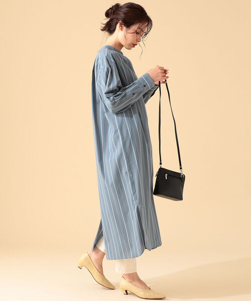 B:MING by BEAMS（ビーミングバイビームス）の「B:MING by BEAMS / 2WAY シャツワンピース 21AW（シャツワンピース・レディース・ブルー系その他/パープル系その他・SMALL/MEDIUM）」の5枚目の写真