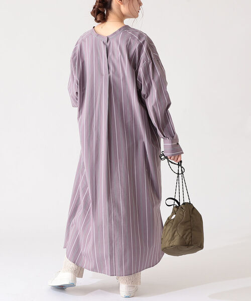 B:MING by BEAMS（ビーミングバイビームス）の「B:MING by BEAMS / 2WAY シャツワンピース 21AW（シャツワンピース・レディース・ブルー系その他/パープル系その他・SMALL/MEDIUM）」の7枚目の写真