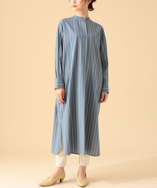 B:MING by BEAMS（ビーミングバイビームス）の「B:MING by BEAMS / 2WAY シャツワンピース 21AW（シャツワンピース・レディース・ブルー系その他/パープル系その他・SMALL/MEDIUM）」の8枚目の写真